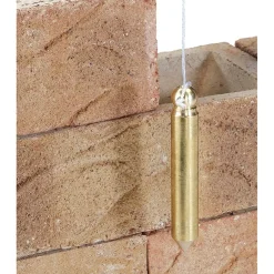Solid Brass Plumb Bob with Nylon Line, 100g, 5m