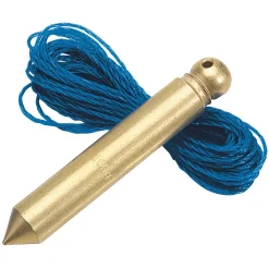 Solid Brass Plumb Bob with Nylon Line, 100g, 5m