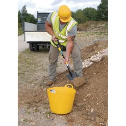 Square Mouth Builders Shovel with Fibreglass Shaft