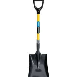 Square Mouth Builders Shovel with Fibreglass Shaft