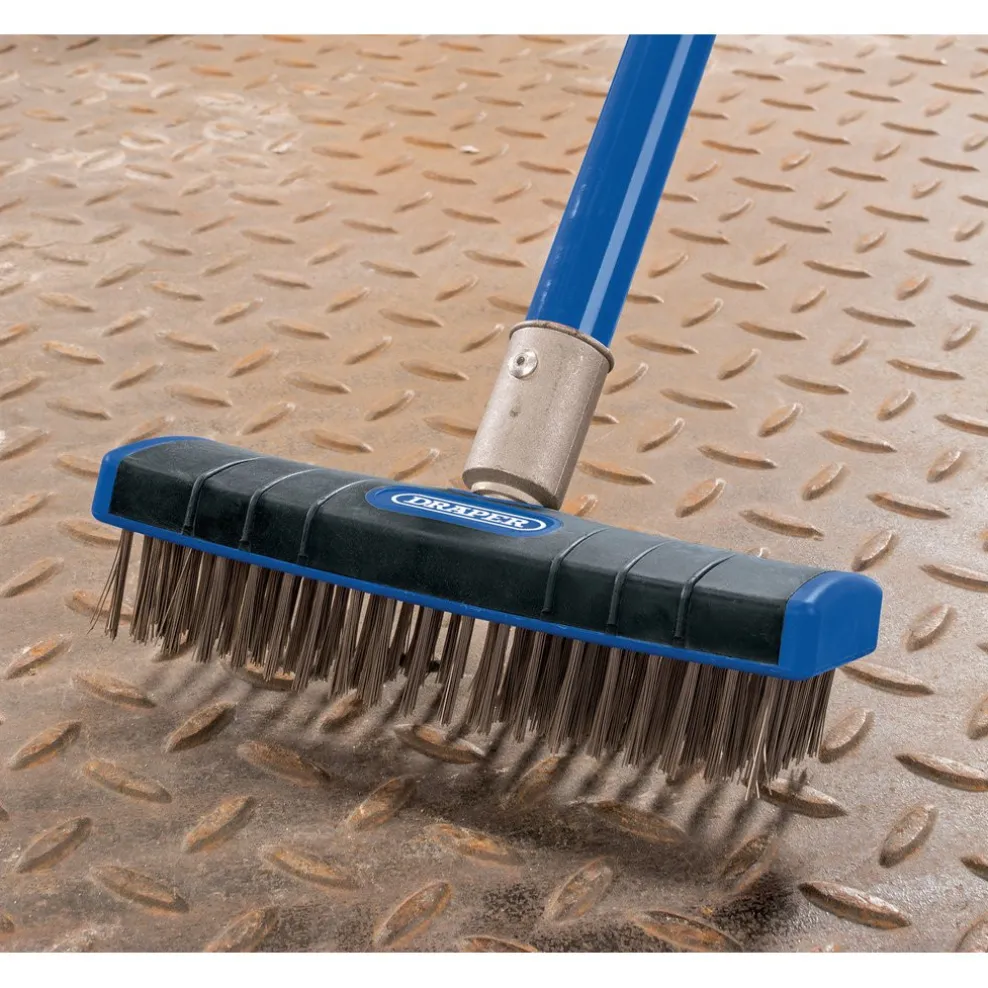Stainless Steel Bristle Scrub Brush, 180mm
