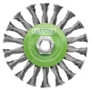 Stainless-Steel Twist-Knot Flat Wire Wheel Brush, 115mm, M14