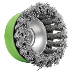 Stainless-Steel Twist-Knot Wire Cup Brush, 75mm, M14