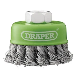 Stainless-Steel Twist-Knot Wire Cup Brush, 65mm, M14