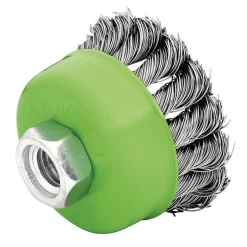 Stainless-Steel Twist-Knot Wire Cup Brush, 65mm, M14