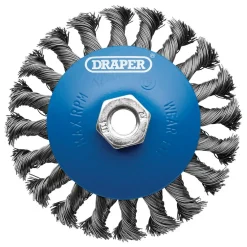 Steel Bevelled Twist-Knot Wire Wheel Brush, 115mm, M14