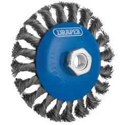 Steel Bevelled Twist-Knot Wire Wheel Brush, 115mm, M14