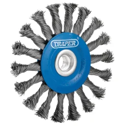 Steel Twist-Knot Flat Wire Wheel Brush, 115mm, M14