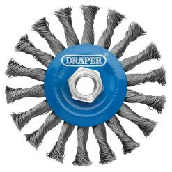 Steel Twist-Knot Flat Wire Wheel Brush, 115mm, M14