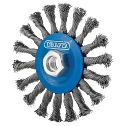 Steel Twist-Knot Flat Wire Wheel Brush, 115mm, M14