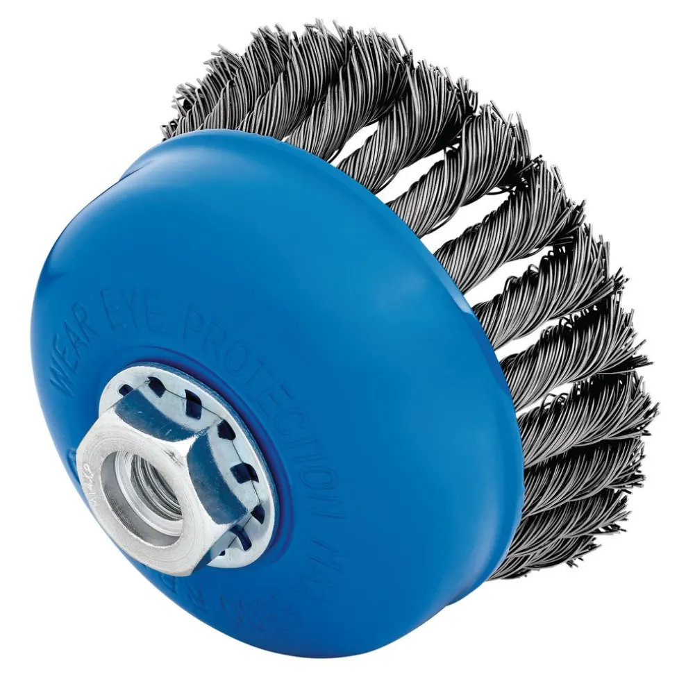 Steel Twist-Knot Wire Cup Brush, 100mm, M14
