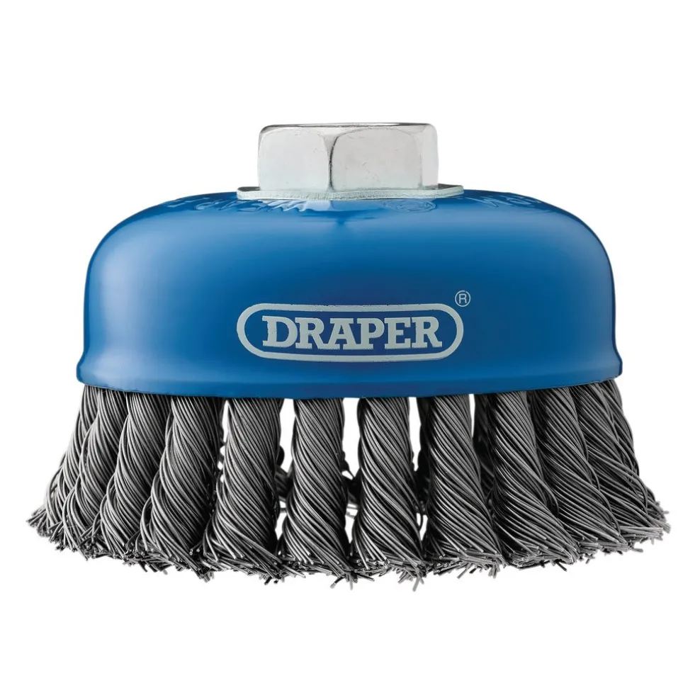 Steel Twist-Knot Wire Cup Brush, 100mm, M14