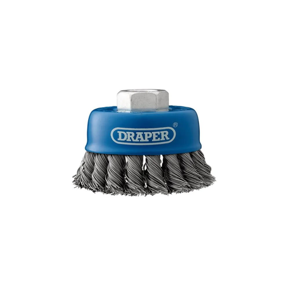 Steel Twist-Knot Wire Cup Brush, 75mm, M14