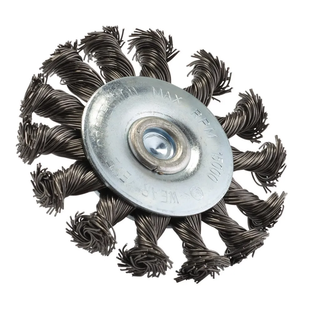 Steel Twist-Knot Wire Wheel Brush, 75mm