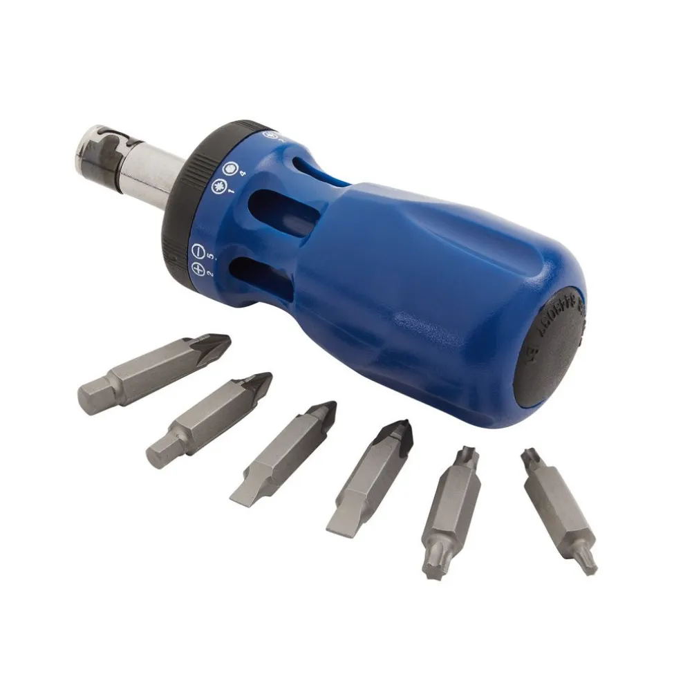 Stubby Ratchet Screwdriver and Bit Set Countertop Display (24 Piece)