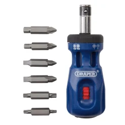 Stubby Ratchet Screwdriver and Bit Set Countertop Display (24 Piece)