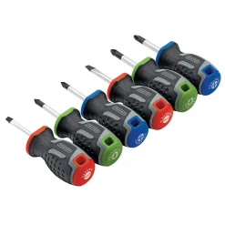 Stubby Soft Grip Screwdriver Set (6 Piece)