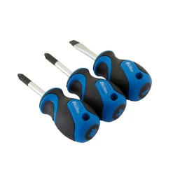 Stubby Soft Grip Screwdriver Set (3 Piece)