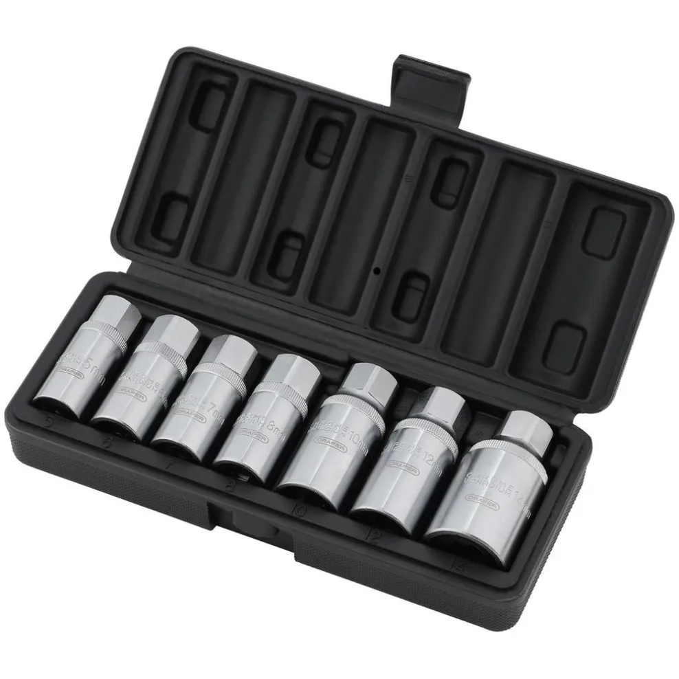 Stud Extractor Set, 3/8" Sq. Dr., 1/2" Sq. Dr. (7 Piece)