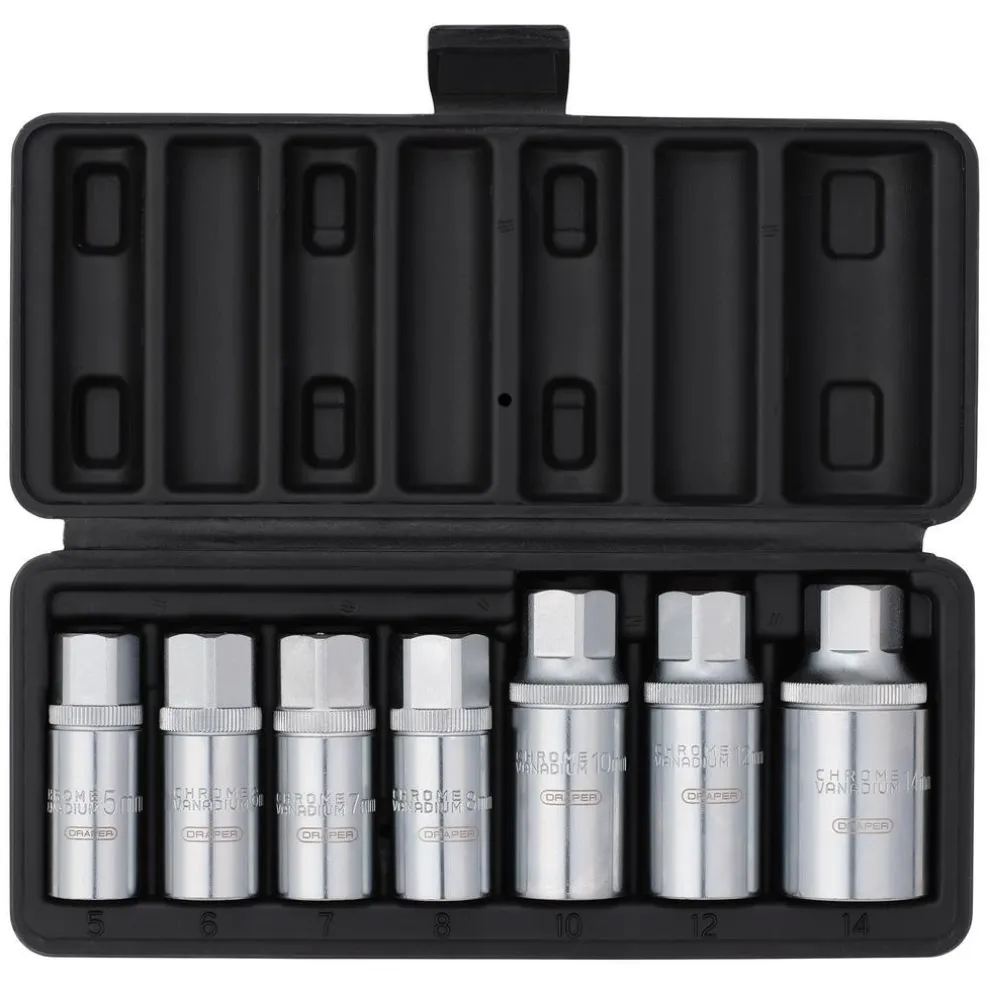 Stud Extractor Set, 3/8" Sq. Dr., 1/2" Sq. Dr. (7 Piece)
