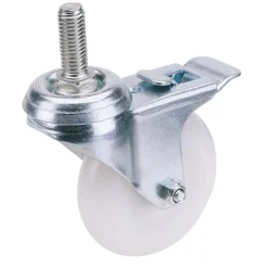 Swivel Bolt Fixing Nylon Wheel with Brake, 75mm Diameter, S.W.L. 70kg