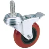 Swivel Bolt Fixing Polyurethane Wheel with Brake, 75mm Diameter, S.W.L. 70kg