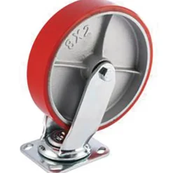 Swivel Plate Fixing Heavy Duty Polyurethane Wheel, 200mm Diameter, S.W.L. 500kg