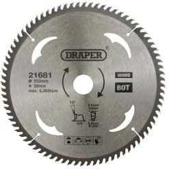 TCT Circular Saw Blade for Wood, 250 x 30mm, 80T