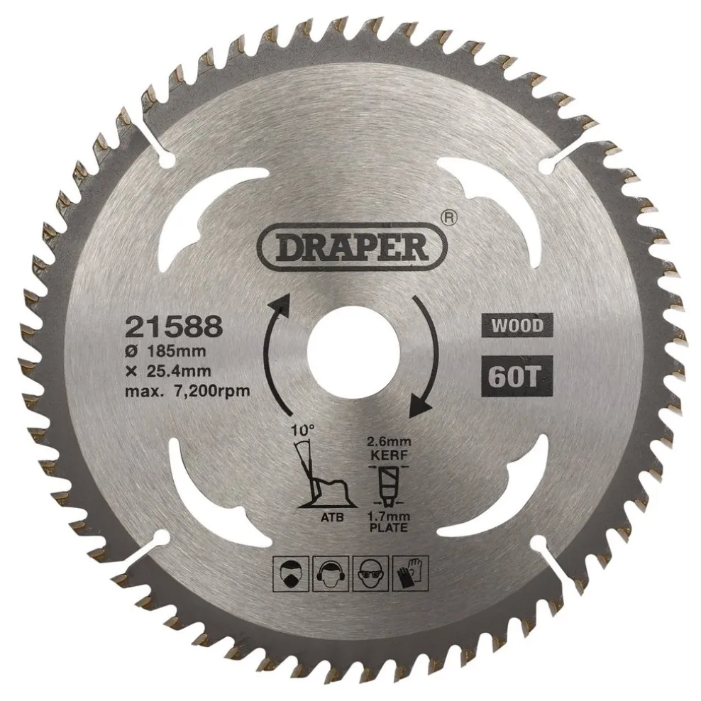TCT Circular Saw Blade for Wood, 185 x 25.4mm, 60T