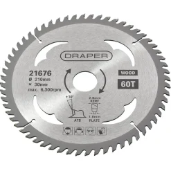 TCT Circular Saw Blade for Wood, 210 x 30mm, 60T