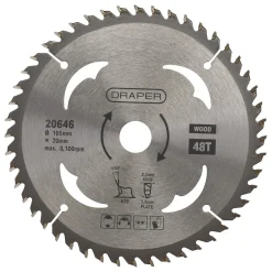 TCT Circular Saw Blade for Wood, 165 x 20mm, 48T