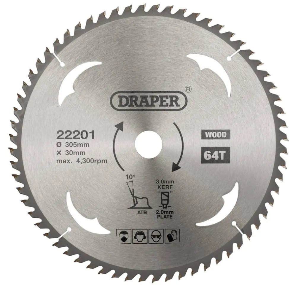 TCT Circular Saw Blade for Wood, 305 x 30mm, 64T