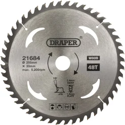 TCT Circular Saw Blade for Wood, 255 x 30mm, 48T
