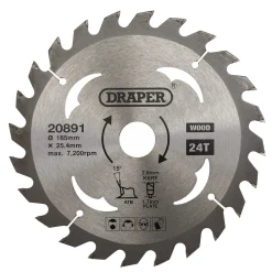 TCT Circular Saw Blade for Wood, 185 x 25.4mm, 24T