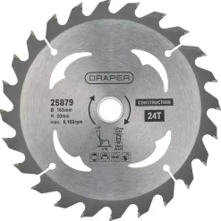 TCT Cordless Construction Circular Saw Blade for Wood & Composites, 165 x 20mm, 24T