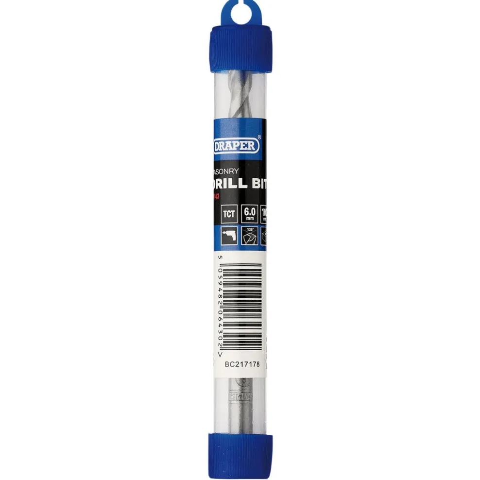 TCT Masonry Drill Bit, 6 x 100mm