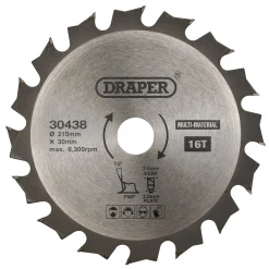 TCT Multi-Purpose Circular Saw Blade, 210 x 30mm, 16T