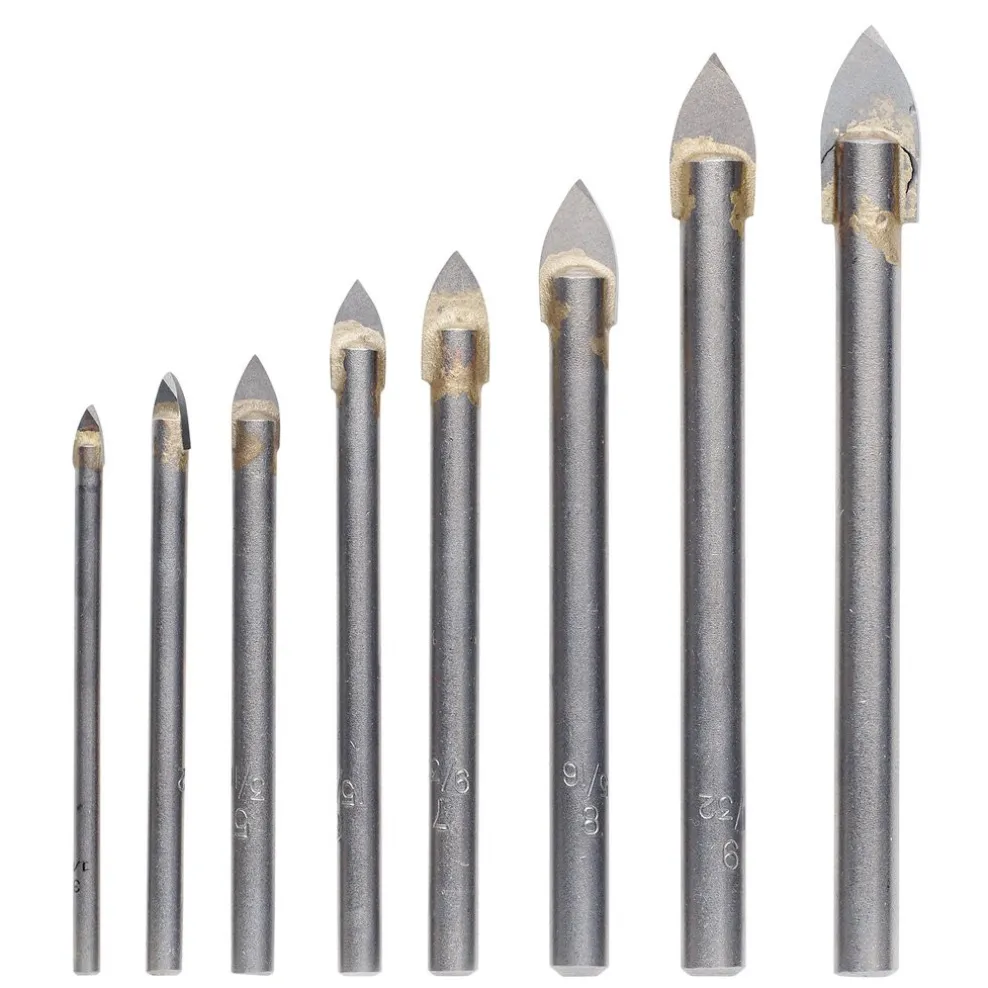 TCT Tile and Glass Drill Bit Set (8 Piece)