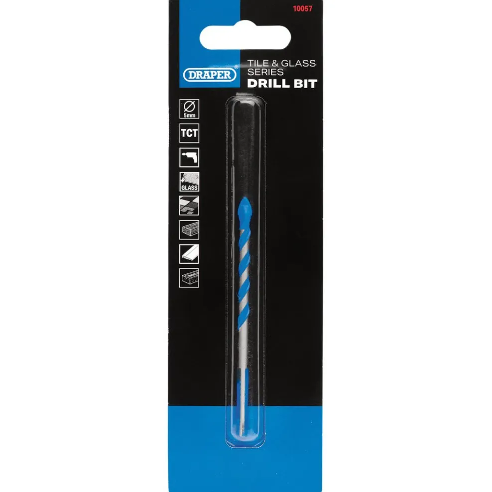 TCT Tile and Glass Drill Bit, 5 x 84mm