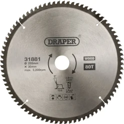 TCT Triple Chip Grind Circular Saw Blade, 255 x 30mm, 80T
