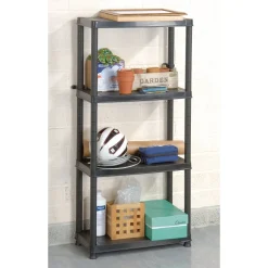 4 Tier Plastic Shelving Unit