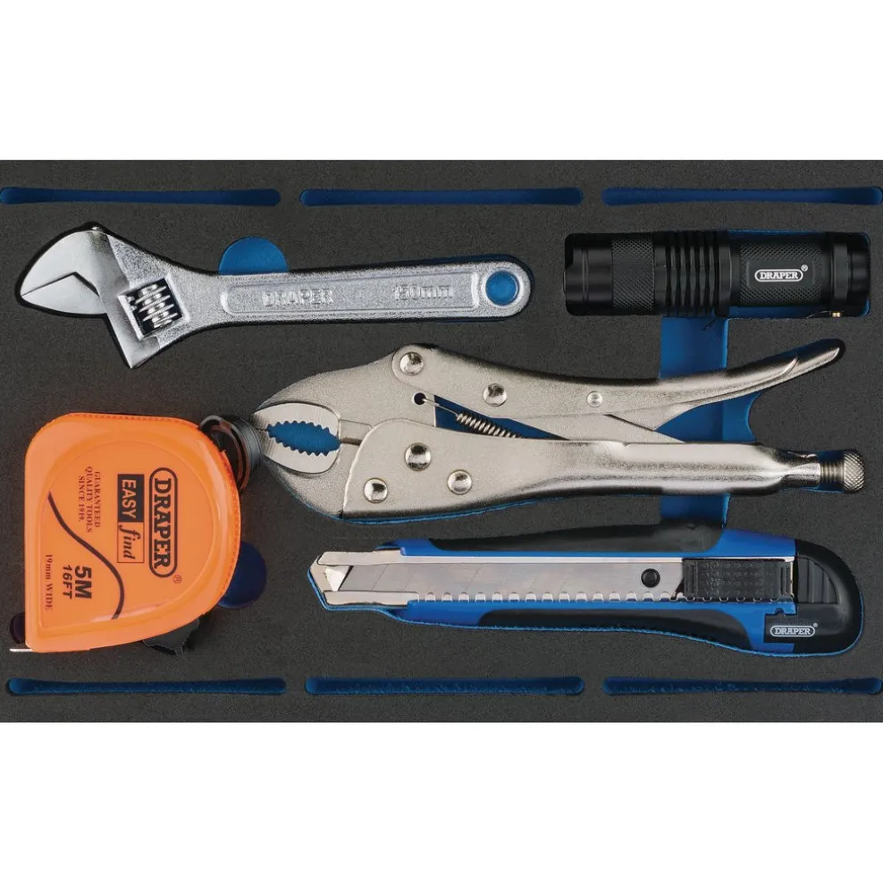 Tool Kit in 1/4 Drawer EVA Insert Tray (5 Piece)