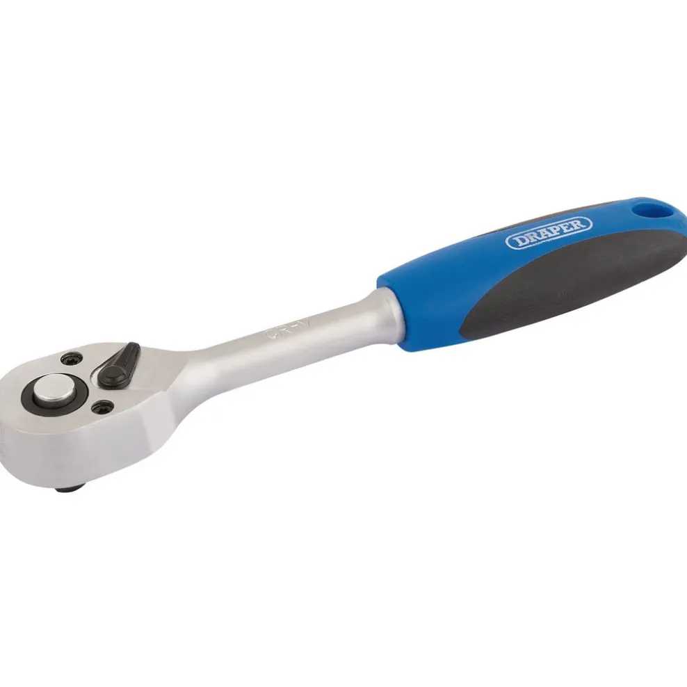 72 Tooth Reversible Soft Grip Ratchets, 1/4" Sq. Dr.