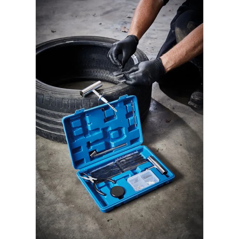 Tyre Puncture Repair Kit for Tubeless Off Road Vehicles (65 Piece)