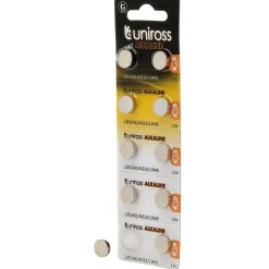 Uniross Akaline Coin Cells LR44 AG13 Batteries (Pack of 10)