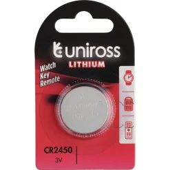 Uniross Lithium Coin Cell CR2450 Battery