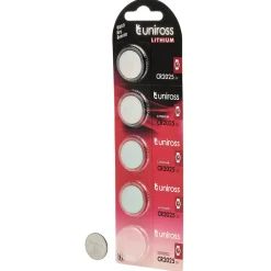 Uniross Lithium Coin Cell CR2025 Batteries (Pack of 5)