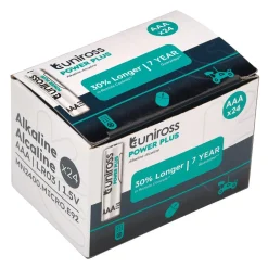 Uniross LR03 AAA Power Plus Alkaline Batteries (Pack of 24)