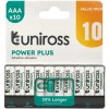 Uniross LR03 AAA Power Plus Alkaline Batteries (Pack of 10)