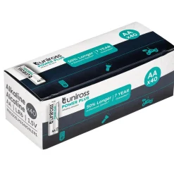Uniross LR6 AA Power Plus Alkaline Batteries (Pack of 40)